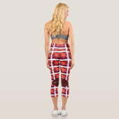 Bienenstöbchenmuster Capri Leggings (Rückseite)
