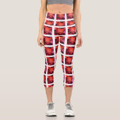 Bienenstöbchenmuster Capri Leggings (Vorderseite)