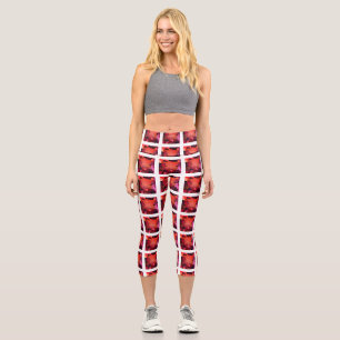 Bienenstöbchenmuster Capri Leggings