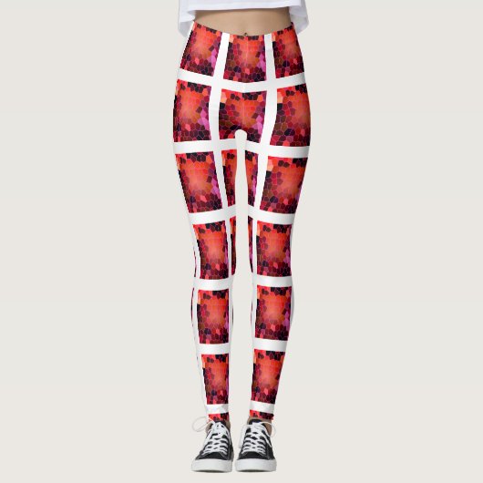 Bienenstöbchenmuster Leggings (Vorderseite)