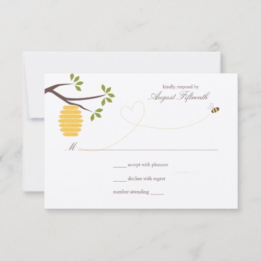 Bienenstöbchenreaktion RSVP Karte (Vorderseite)
