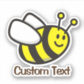 Bienenstock-Cartoon Aufkleber (Vorderseite)