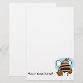 Bienenstock-Cartoon Briefpapier (Vorne/Hinten)