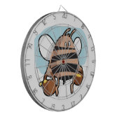 Bienenstock-Cartoon Dartscheibe (Vorderseite Links)