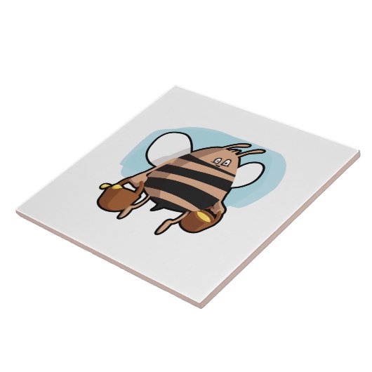 Bienenstock-Cartoon Fliese (Seite)
