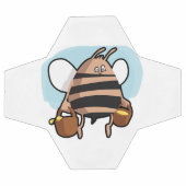 Bienenstock-Cartoon Fußball (Flach)