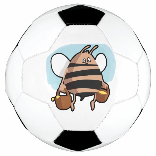 Bienenstock-Cartoon Fußball (Vorderseite)