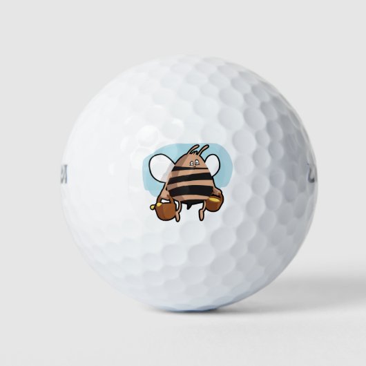 Bienenstock-Cartoon Golfball (Vorderseite)