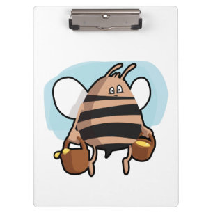 Bienenstock-Cartoon Klemmbrett