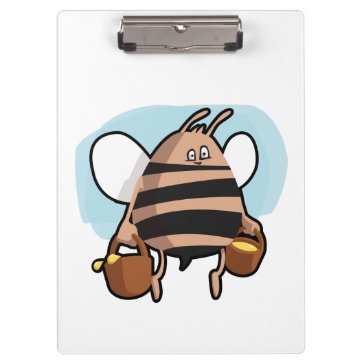 Bienenstock-Cartoon Klemmbrett (Vorderseite)