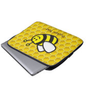 Bienenstock-Cartoon Laptopschutzhülle (Vorne Knopf)