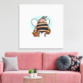 Bienenstock-Cartoon Leinwanddruck (Insitu (Wohnzimmer))