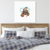 Bienenstock-Cartoon Leinwanddruck (Insitu (Schlafzimmer))