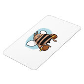Bienenstock-Cartoon Magnet (Linke Seite)