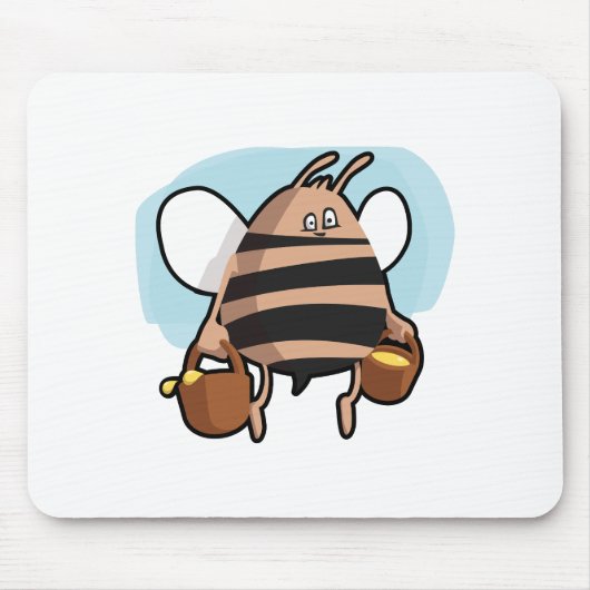 Bienenstock-Cartoon Mousepad (Vorne)