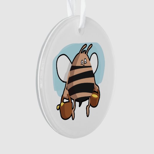 Bienenstock-Cartoon Ornament (Vorderseite)