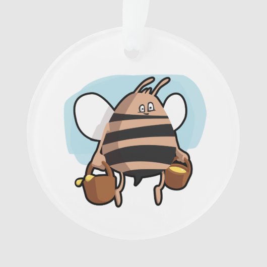 Bienenstock-Cartoon Ornament (Vorderseite)