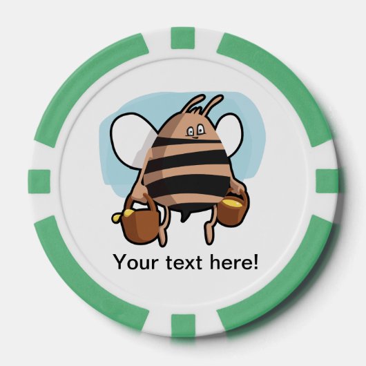 Bienenstock-Cartoon Pokerchips (Vorderseite)