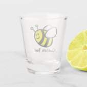 Bienenstock-Cartoon Schnapsglas (Rückseite)