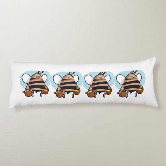 Bienenstock-Cartoon Seitenschläferkissen (Rückseite)
