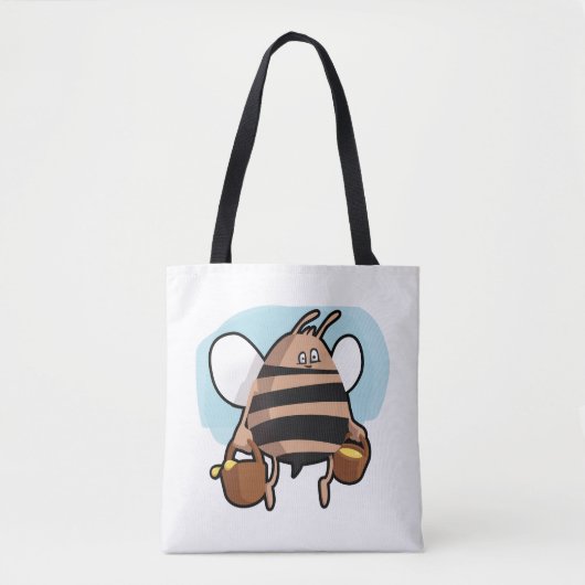 Bienenstock-Cartoon Tasche (Vorderseite)