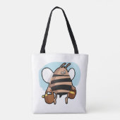 Bienenstock-Cartoon Tasche (Rückseite)
