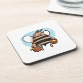 Bienenstock-Cartoon Untersetzer (Linke Seite)