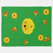 Bienenstock Fleecedecke (Vorderseite (Horizontal))