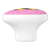 Bienenstock-Glitzer Keramikknauf (Seitenansicht)