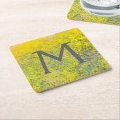 Bienenstock I des Monogramm-| Rechteckiger Pappuntersetzer (angewinkelt)