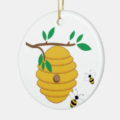 Bienenstock Keramik Ornament (Links)