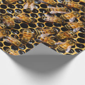 Bienenstock mit Honeycomb Nah Geschenkpapier (Ecke)