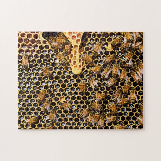 Bienenstock mit Honeycomb Nah Puzzle (Horizontal)