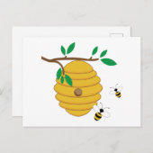 Bienenstock Postkarte (Vorne/Hinten)