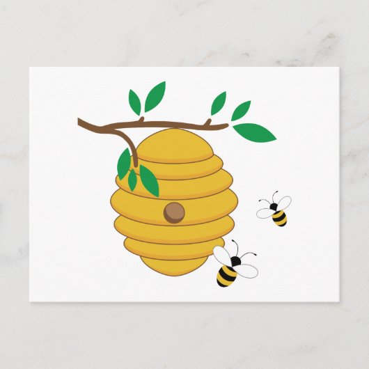 Bienenstock Postkarte (Vorderseite)