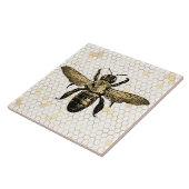 Bienenstock Rustikal Gold Waben Fliese (Seite)