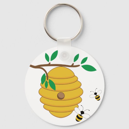 Bienenstock Schlüsselanhänger (Vorderseite)
