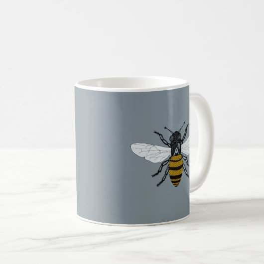 Bienenstock-Sinnessilber-Tasse Kaffeetasse (VorderseiteRechts)