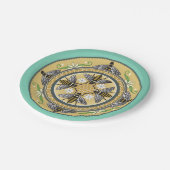 Bienenstock-Teller Pappteller (Schrägansicht)