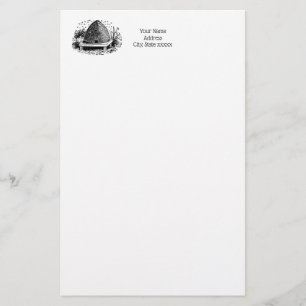 Bienenstock und Bienen #1 Heraldic Vintag Briefpapier