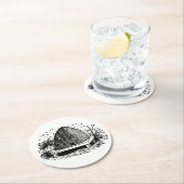 Bienenstock und Bienen #1 Heraldic Vintag Runder Pappuntersetzer (Vor Ort)