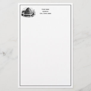 Bienenstock und Bienen #1 Heraldisch Vintage Briefpapier