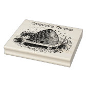 Bienenstock und Bienen #1 Heraldischer Vintager Na Gummistempel (Stempel)