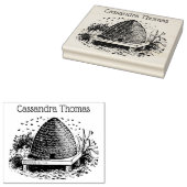 Bienenstock und Bienen #1 Heraldischer Vintager Na Gummistempel (Stempel)