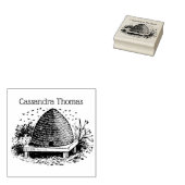 Bienenstock und Bienen #1 Heraldischer Vintager Na Gummistempel (Stempel)