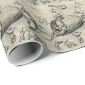 Bienenstock und Hexen durch Hieronymus Bosch Geschenkpapier (Rolleneckpunkt)