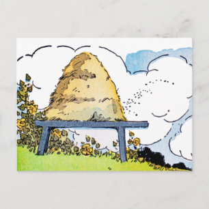 Bienenstock Vintage-Kunst Individuelle Rezeptkarte Postkarte
