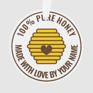 Bienenstock-Waben-Christbaumschmuck für Imker Ornament