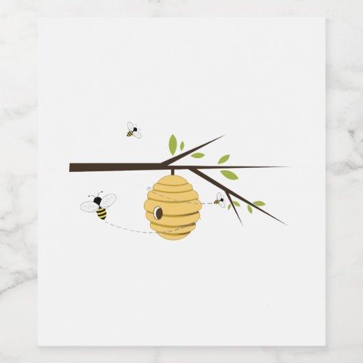 Bienenstock Weinetikett (Einzelnes Label)