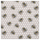 Bienenstock weiß. Honigknocheninsekt Imker Stoff (Muster)